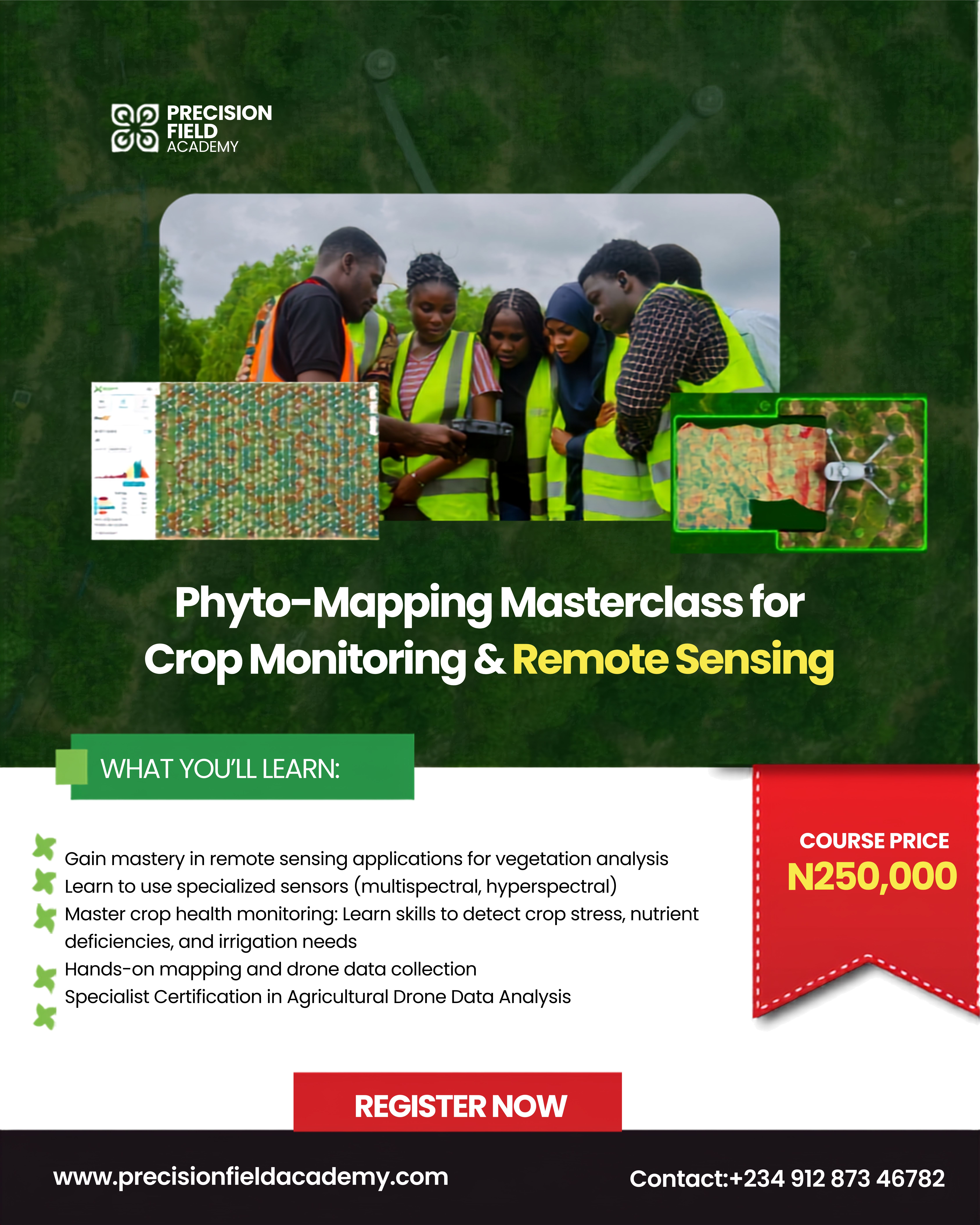 Phyto-Mapping Masterclass for Crop Monitoring & Remote Sensing official flyer
